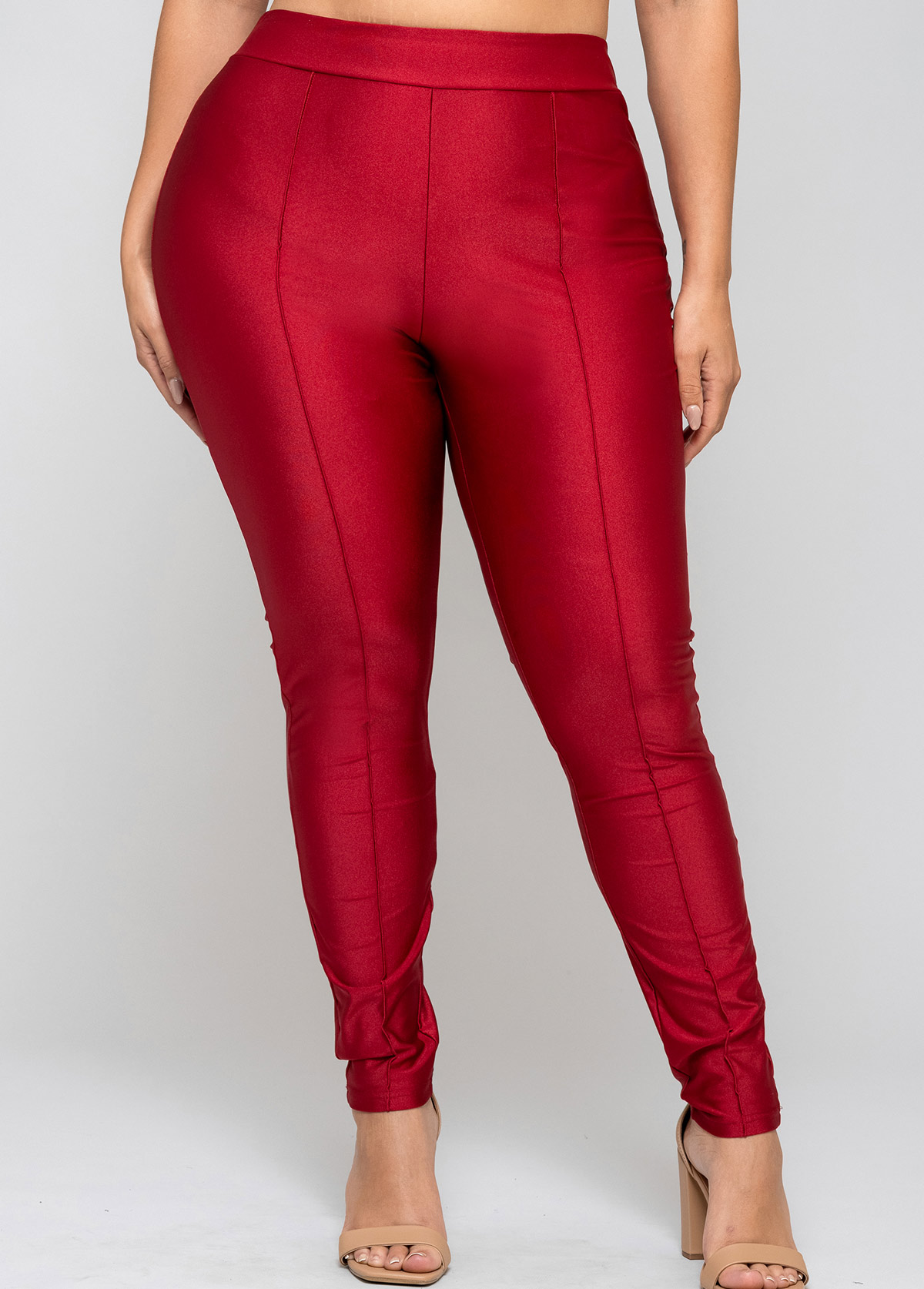 Solid Plus Size High Waisted Legging