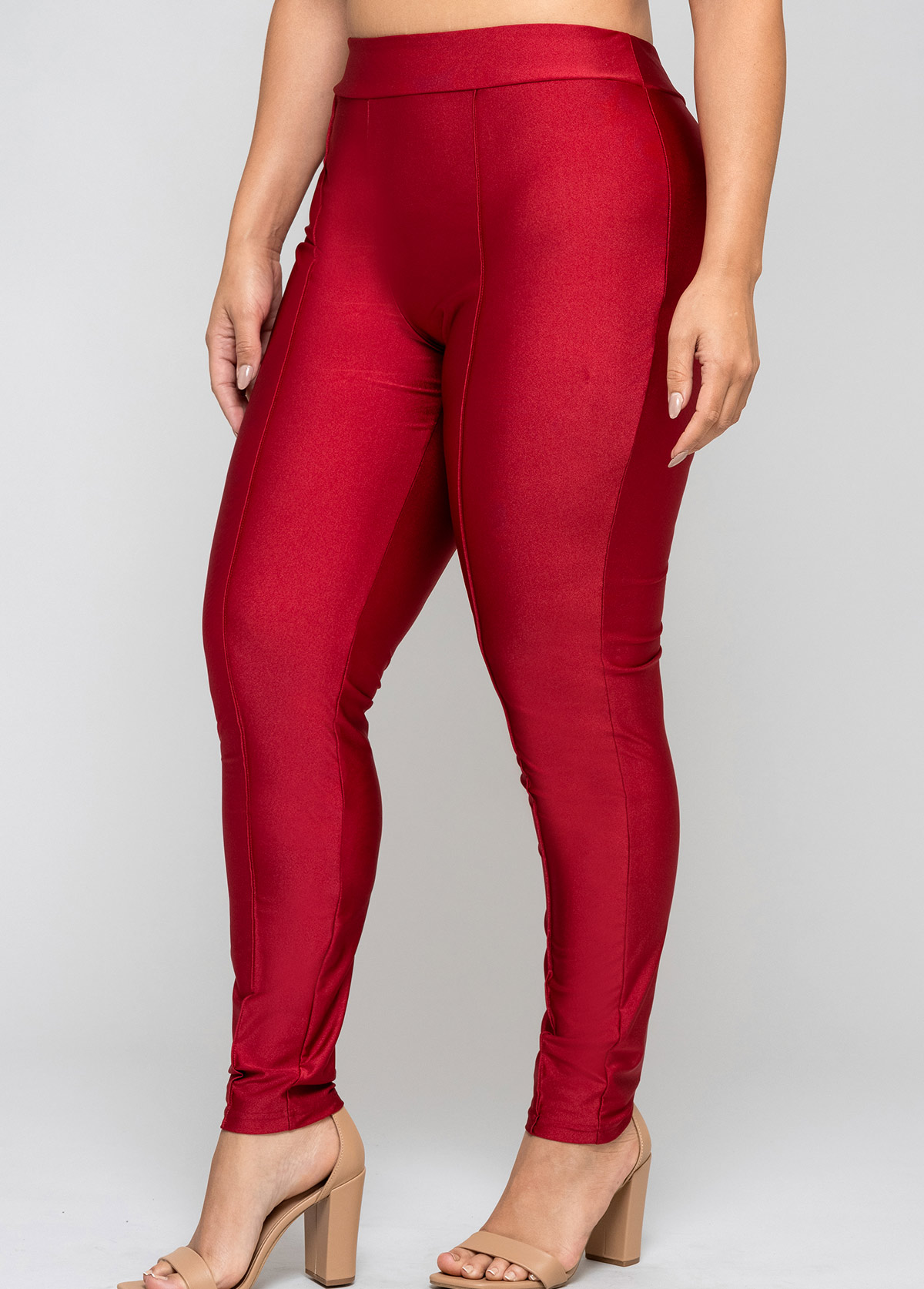 Solid Plus Size High Waisted Legging