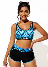 Wide Strap High Waist Printed Bikini Set