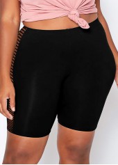 High Waist Plus Size Mesh Stitching Swim Shorts