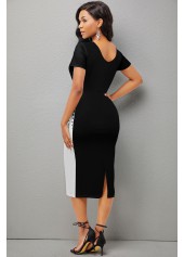 Short Sleeve Polka Dot Ombre Dress