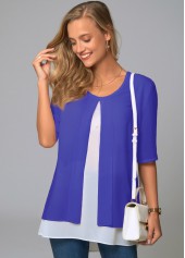 Royal Blue Blouse