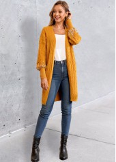 Open Front Sequin Long Sleeve Cardigan