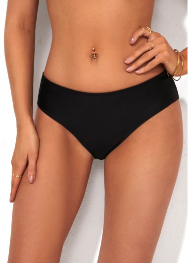 Rosewe Low Waist Solid Bikini Bottom for Women - XL