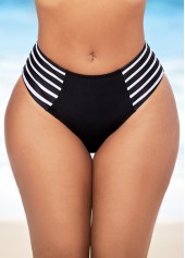 Mid Waist Spaghetti Strap Striped Bikini Set