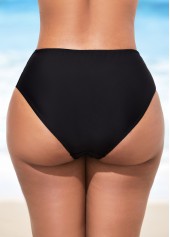 Mid Waist Spaghetti Strap Striped Bikini Set