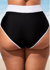 Black High Waisted Contrast Bikini Set