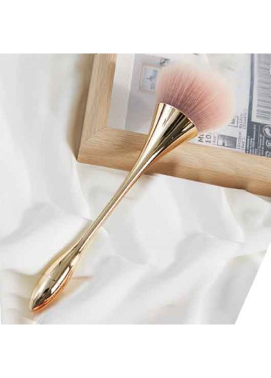 Rosewe Plastic Handle Gold Brown Makeup Brush for Women - One Size