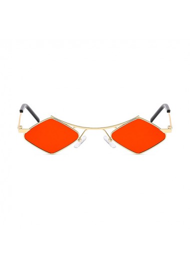 Rosewe Square Frame Orange Metal Detail Sunglasses - One Size