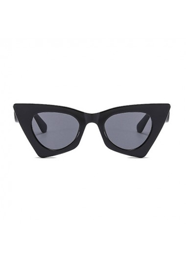 Rosewe Cat Eye Frame Black Metal Detail Sunglasses - One Size