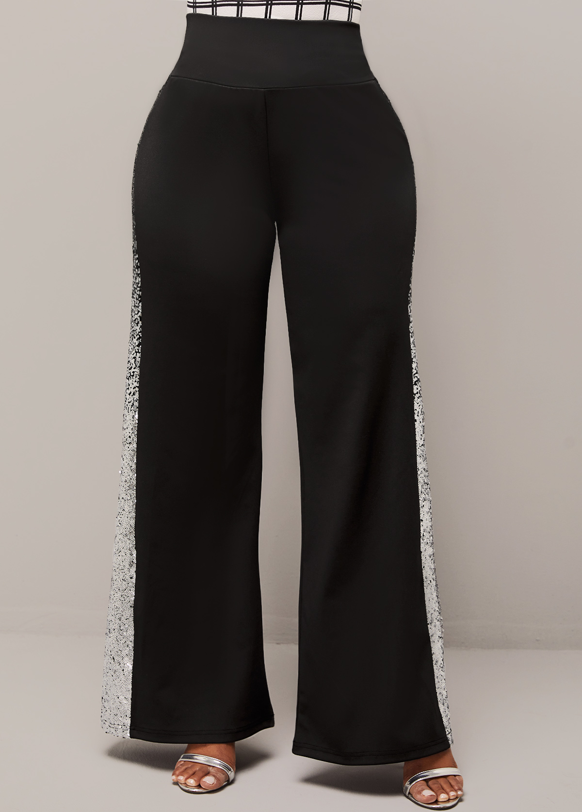 Black Ombre Sequin High Waisted Pants