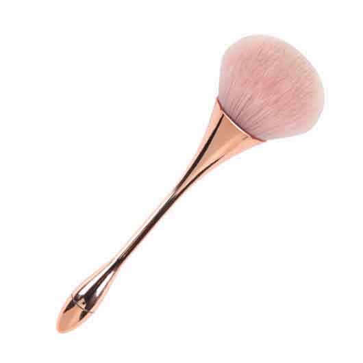 Rose Gold Plastic Handle Makeup Brush for Women