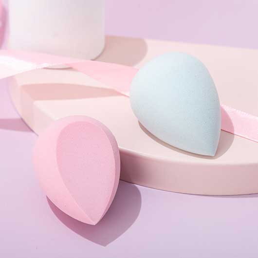 Random Color Waterdrop Heart Design Beauty Blender Set