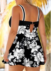Floral Print Plus Size Swimdress and Shorts