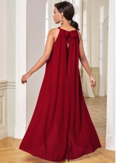 Overlay Embellished Neck Chiffon Sleeveless Jumpsuit