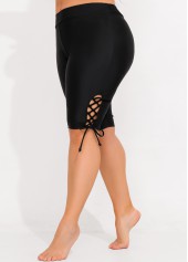 Zebra Print Mesh Stitching Black Tankini Top-No Bottom