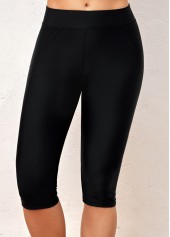 Wide Strap Patchwork Black Swimdress Top-No Bottom