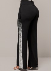 Black Ombre Sequin High Waisted Pants