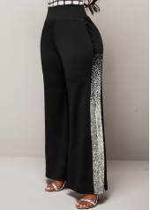 Black Ombre Sequin High Waisted Pants
