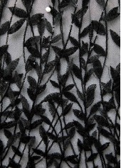 Black Mesh Stitching Sleeveless Round Neck T Shirt