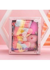 Pink Striped Bowknot Waterdrop Face Washing Set