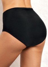 Ombre Patchwork Cyan Tankini Set