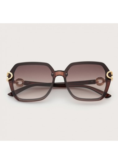 Rosewe Metal Detail TR Brown Sunglasses for Women - One Size