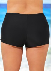 Black High Waisted Plus Size Swimwear Shorts