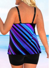 Plus Size Multi Color Gradient Tankini Top-No Bottom