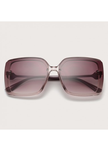 Rosewe Square Frame Metal Detail TR Brown Sunglasses - One Size