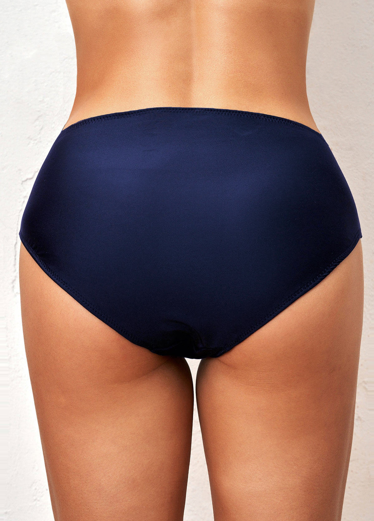 Skinny Mid Waisted Navy Bikini Bottom