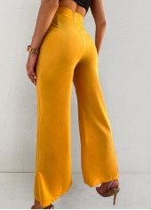 High Waisted Slit Design Ginger Pants