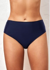 Skinny Mid Waisted Navy Bikini Bottom