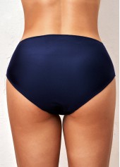 Skinny Mid Waisted Navy Bikini Bottom