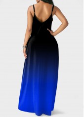 Ombre Pocket Sapphire Blue Maxi Dress