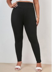 High Waisted Skinny Black Plus Size Legging
