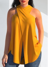 Halter Cross Front Ginger Tank Top