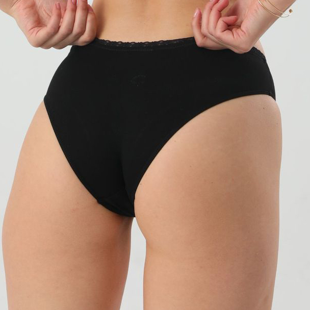 Low Waisted Skinny Black Panty for Women