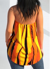 Striped Cross Halter Ginger Tank Top