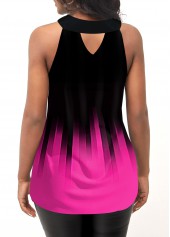 Ombre Hot Pink Cross Front Tank Top