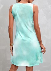 Sleeveless Mint Green Pleated Design Dress