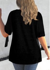 Black Pearl Design Cold Shoulder T Shirt