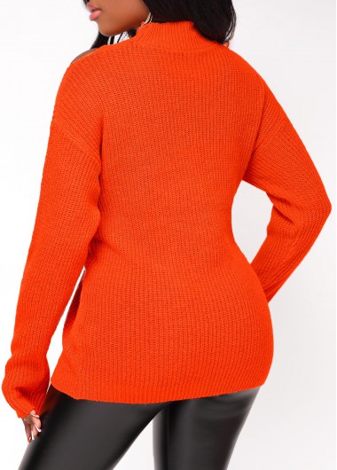 Crossover Hem Cutout Front Long Sleeve 