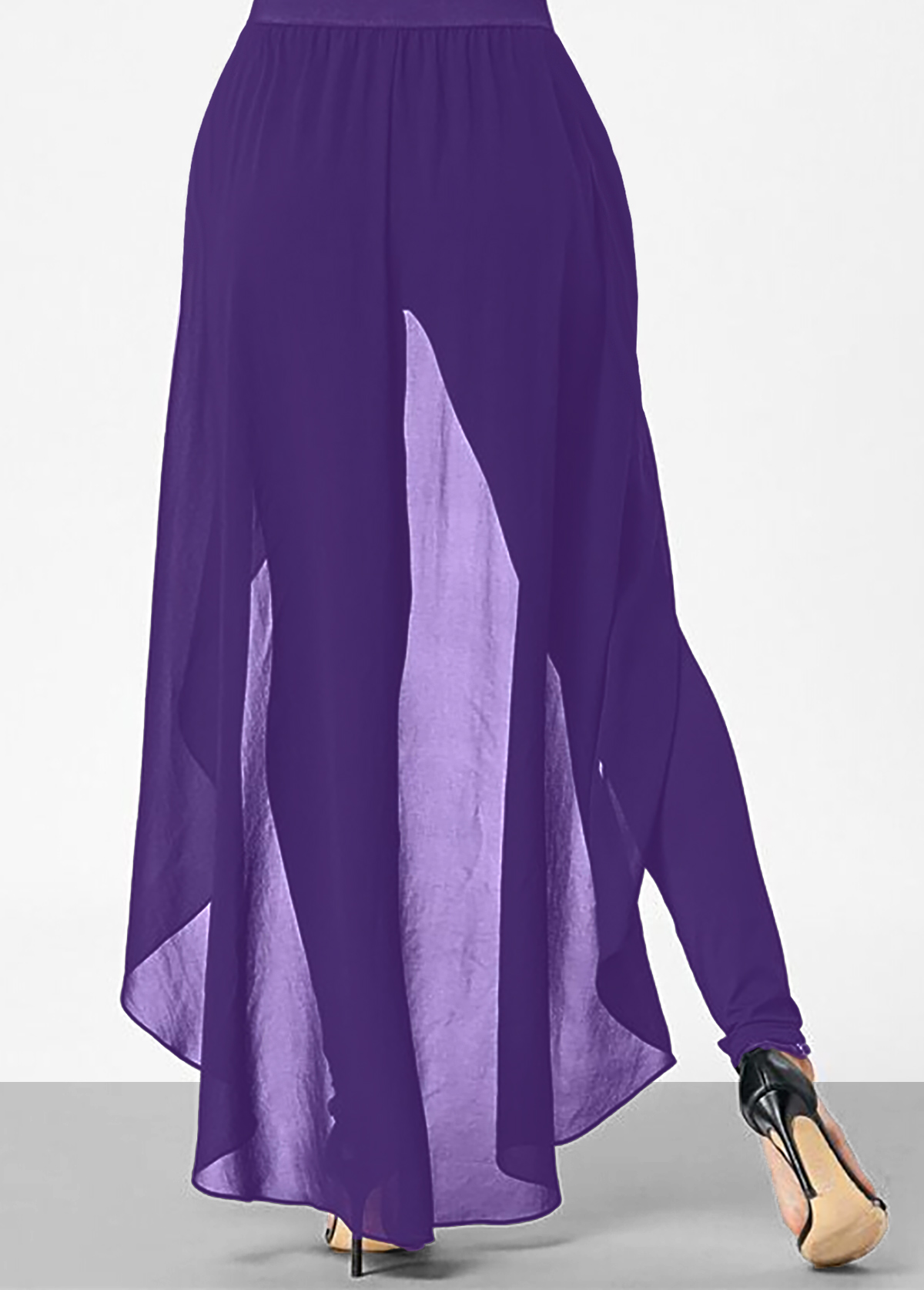 Cold Shoulder Short Sleeve Purple Jumpsuit