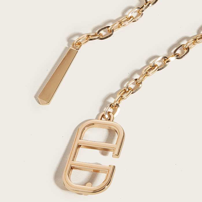 Chain Design Metal Detail Gold Belt