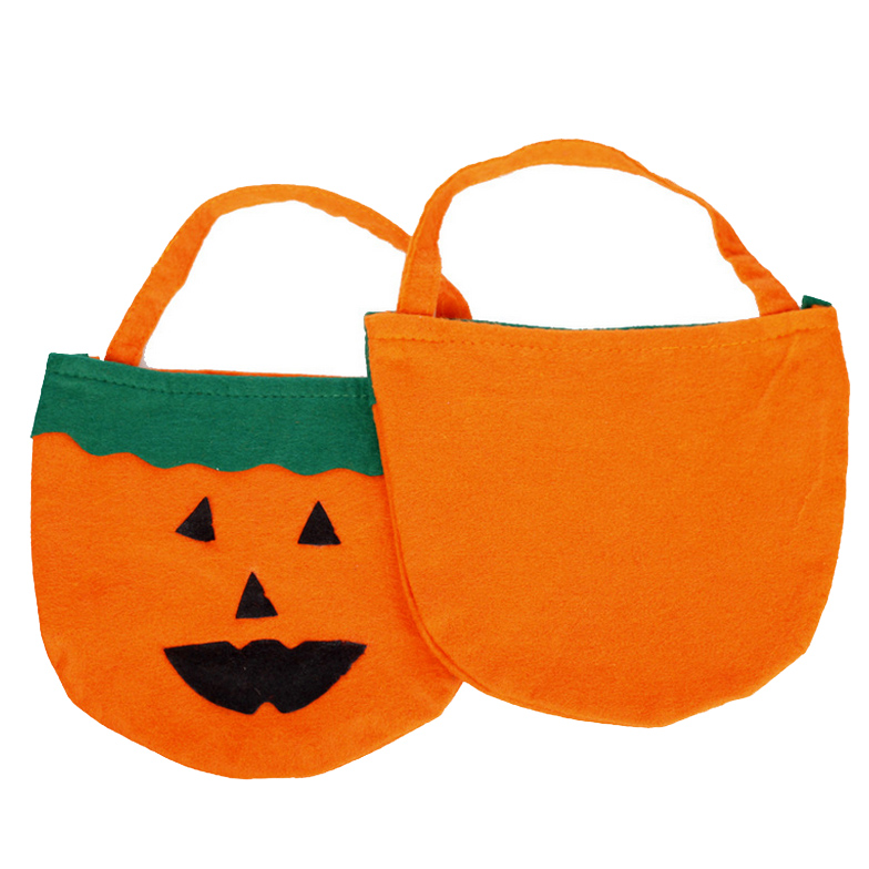 Halloween Pumpkin Design Orange Open Candy Bag