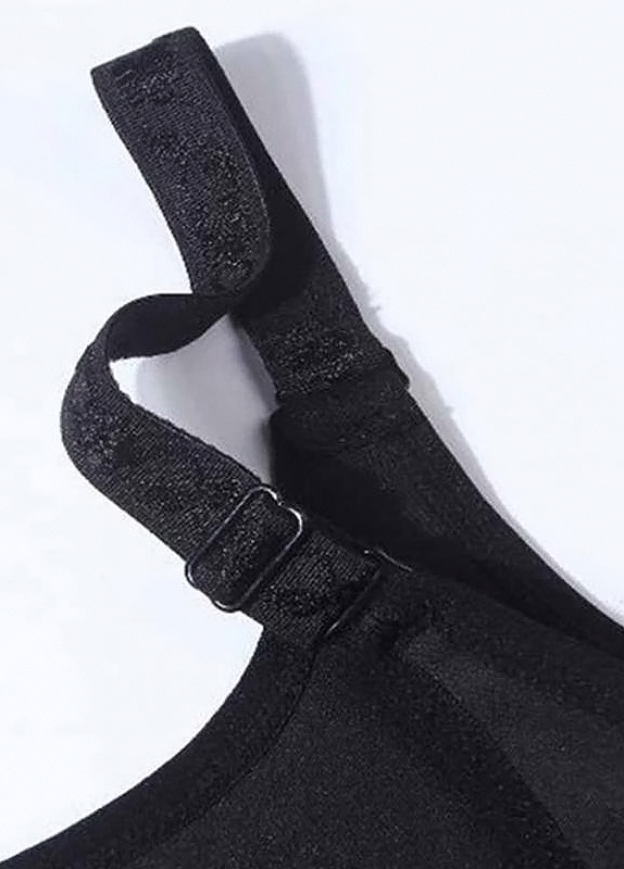 Skinny Black Zipper Closure Shapewear for Women
