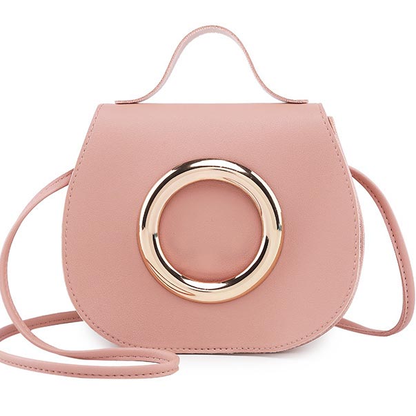 PU Dusty Pink Magnetic Shoulder Bag
