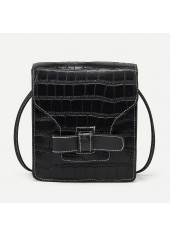 PU Contrast Stitch Black Change Purse