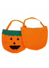 Halloween Pumpkin Design Orange Open Candy Bag